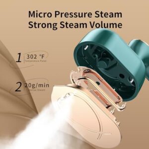 Travel Steamer for Clothes -1000W Small Steam Irons Foldable for Wrinkle Removal, Compact & Light Weight, Portable Mini Steamer for Clothes Travel College Dorm Office Home Garment Steamer for Clothes - Image 9