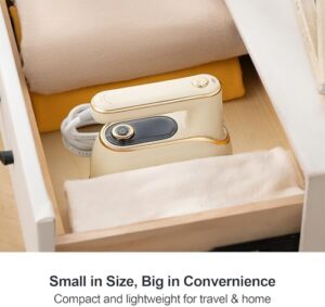 Travel Steamer for Clothes Portable Rotary Garment Iron 1200W Small Travel Steam Iron for Home, Dorm, College, 150ml Water Tank, Foldable Wrinkle Remover - Image 6