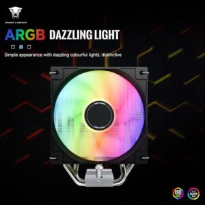 Jungle Leopard AF401 Digital ARGB CPU Cooler, 4 Heat Pipe Direct Touch Process, HDB Bearing 120mm PWM ARGB Fan Air Cooler 220W TDP, Suitable for AMD AM4/AM5 & Intel LGA 1700/1200/115X - Image 4