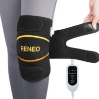 RENEO Electric Heating Pad for Knee Relief, Auto Shut-Off Wearable Knee Warmers Wrap, Elbow Heated Brace with Support, Discomfort Relief Gifts for Dad Mom Elders, 3 Heat Levels, Black