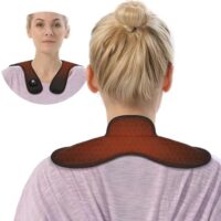 Neck Heating Pad, Cordless Heated Neck Wrap, Portable Heating Pad Mini for Shoulder Pain Relief, Muscle Stiffness 4 Heating Levels, Travel(Black)