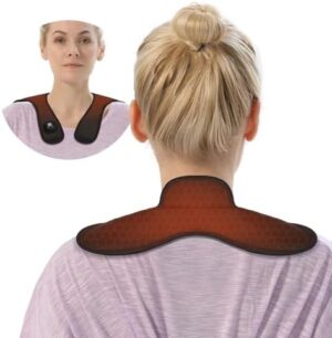 Neck Heating Pad, Cordless Heated Neck Wrap, Portable Heating Pad Mini for Shoulder Pain Relief, Muscle Stiffness 4 Heating Levels, Travel(Black)