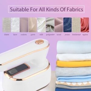 Mini Steam Iron for Clothes, Travel Steamer for Clothes Portable Steamer Travel Iron, Micro Steam Iron Mini Handheld Steamer Support Dry And Wet Ironing for Home Travel (White), RTOOJK00 - Image 9