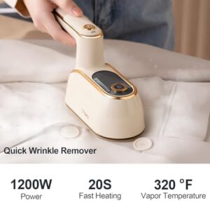 Travel Steamer for Clothes Portable Rotary Garment Iron 1200W Small Travel Steam Iron for Home, Dorm, College, 150ml Water Tank, Foldable Wrinkle Remover - Image 3
