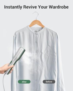 SteamPro 3-in-1 Travel Steamer for Clothes, Handheld Mini Press Iron, Pocket Flat Iron for Clothes, Portable Clip Iron Steamer, 0.85lb Light Travel Iron, 15s Fast Heat up, 10min Long Use, Green - Image 9