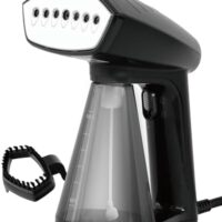 Osner Handheld Garment Steamer for clothes, 1450W Quick Heat Auto-trigger, Compact Travel Steamer, Clothes Steamer, Fabric Wrinkle Remover with Lint Brush Steam Nozzle (Black)