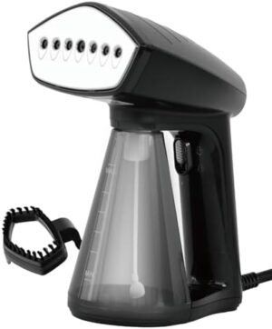Osner Handheld Garment Steamer for clothes, 1450W Quick Heat Auto-trigger, Compact Travel Steamer, Clothes Steamer, Fabric Wrinkle Remover with Lint Brush Steam Nozzle (Black)