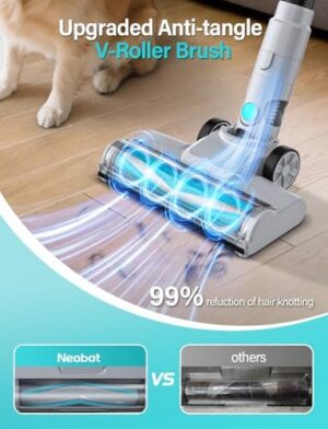 8-in-1 Cordless Stick Vacuum Cleaner, Lightweight, 40-Minute Runtime, Powerful Suction, Anti-Tangle for Pet Hair, Great for Hardwood Floors, Short-Pile Carpets, Stairs, Sofa, Gaps, and More - Image 6