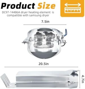 DC97-14486A Dryer Heating Element for Samsung DV42H5000EW/A3 DVE45R6100C/A3 DV431AEP/XAA DVE50M7450W/A3 DVE45N5300V/A3 DV210AEW/XAA DV48H7400EW/A2 DV50F9A7EVW/A2 by APPLIANCEMATES - Image 3
