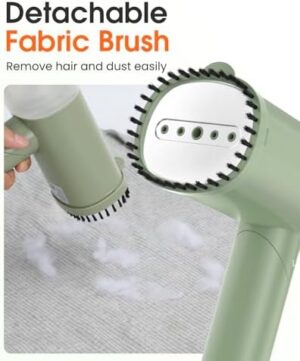 Handheld Steamer for Clothes, 1200W Foldable Travel Steamer, 20 Sec Preheat Garments Wrinkle Remover, 120V Portable Hand Iron with 150ml Water Tank, Clothes Steamer for Home Travel-Green - Image 8