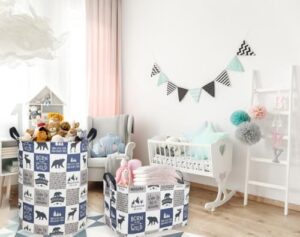 Kids Laundry Hamper, Animal Laundry Basket Collapsible Nordic Style Storage Baskets for Home Decor,Office,Toy Organizer,(Bear) - Image 2