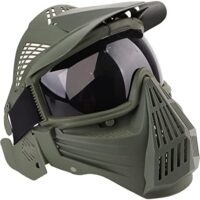 Airsoft Mask Tactical Masks Full Face with Lens Goggles Eye Protection for Halloween CS Survival Games Shooting Cosplay Mask Black Green Tan Grey