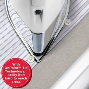 SINGER SteamCraft Steam Iron (1700W) | Steamer with Stainless Steel Plate, OnPoint Precision Tip for Hard-to-Reach Areas, Vertical Steam, Auto Shutoff & 300ml Tank Capacity – White - Image 2