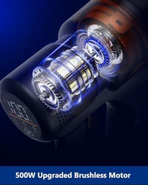 Cordless Vacuum Cleaner, 550W/45Kpa Strong Suction Vacuum Cleaners for Home, Up to 55 Mins Runtime Stick Vacuum with LED Display, Anti-Tangle Lightweight Vacuum for Pet Hair/Hardwood Floor/Carpet - Image 7