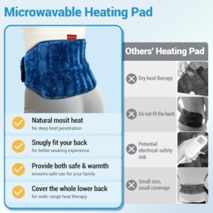 Comfytemp Microwavable Heating Pad for Back Pain Relief, Cramps, FSA HSA Eligible, 2.5LB Wearables Hot Pack Moist Heat Therapy for Sciatica, Waist, Hip, Muscle Aches, Warm Compress Mothers Day Gifts - Image 6