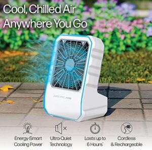 Arctic Air Outdoor Evaporative Cooler, Portable & Ultra-Quiet Air Cooler with 4 Fan Speeds, USB Rechargeable, 6-Hour Battery Life, Great for the Beach, Pool, Deck, Garden & More,White - Image 3