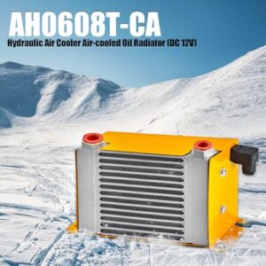 AH0608T-CA 12VDC Hydraulic Oil Cooler 60L/min 48W Hydraulic Air Cooler Air Cooled Oil Radiator Heat Dissipation Low Noise and Power Usage - Image 2