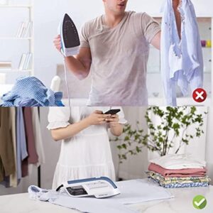 HOMETOP Professional Handheld Steamer, Garment Steamer Iron for Clothes, 1300W 40s Rapid Heat Up Fabric Wrinkle Remover, Portable Steamer Iron for Home and Travel (Blue) - Image 9