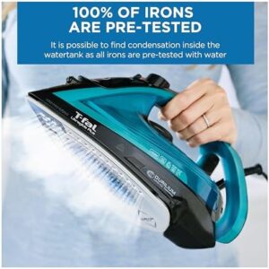 T-Fal Ultraglide Steam Iron for Clothes Durilium Soleplate, Precision Tip, Anti-Drip, Auto-Off 1800 Watts Ironing, Steaming FV5841U0 - Image 4