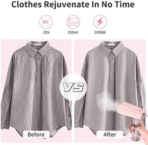 Clothes Steamer Travel, HOMEASY Steamer for Clothes Garment Steamer Portable Iron Clothes Steamer Fabric Wrinkle Remover with Fast 25s Heat-up Detachable Water Tank - Image 4