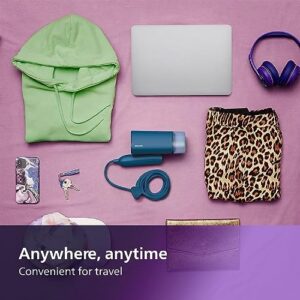 Philips 3000 Series Handheld Travel Steamer, Compact & Foldable, Fast Heat Up, 3.3oz Capacity, up to 20g/min Continuous steam, No Ironing Board Needed, Blue (STH3000/20) - Image 5