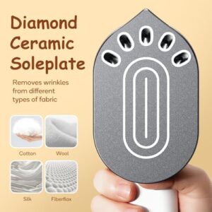 Newbealer Dual Voltage Travel Iron - 120V/220V, 490W, Small Dry Iron with 3 Temp Settings, 30ml Steam (Horizontal Only), Non-Stick Ceramic Soleplate, 1lb Lightly for Cruise, RV and Europe Trips - Image 6