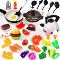 STEAM Life Kids Play Kitchen Accessories, Play Food Sets for Kids Kitchen, Kids Pots and Pans Set, Kitchen Toys, Toy Kitchen Accessories, Toy Kitchen Sets, Kids Kitchen Accessories, Cooking Set Kids