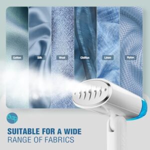 TYY Travel Steamer for Clothes with Dual Voltage 100-240V, Foldable Clothes Steamer Fabric Wrinkle Remover, Portable Handheld Garment Steamer and Steam Iron 2-in-1 for Worldwide Traveling - Image 6