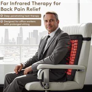 UTK Heating Pad for Back, Far Infrared Natural Jade and Tourmaline Heating Pad, Mothers Day Gifts for Women Mom, FSA HSA Eligible, Auto Shut Off, Memory Function, Included Travel Bag, 23.5×16" - Image 3