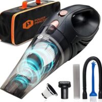 Power Practical Handheld Vacuum Cordless - Rechargeable Portable Car Vacuum W/Strong Suction- Small, Mini Vacuum Cleaner for Car, Couch, & Home - Aspiradora para Carro