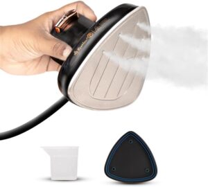 Econour 2-in-1 Mini Travel Iron & Steamer with temperature control, light indicator, and non-stick soleplate. Compact, portable, and ideal for travel, crafting, quilting, sewing, and handcraft project