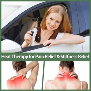 Neck Heating Pad, Cordless Heated Neck Wrap, Portable Heating Pad Mini for Shoulder Pain Relief, Muscle Stiffness 4 Heating Levels, Travel(Black) - Image 2