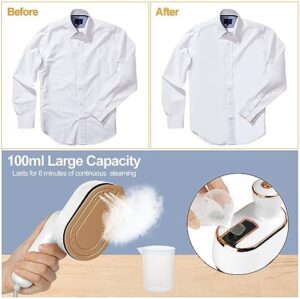 AUAUY Mini Steam Iron, 1000W Portable Handheld Travel Steam Iron, 180° Rotating Handle Converts Iron into Handheld Steamer, 15s Fast Heat Up, 2-in-1 Foldable Steamer Iron for Home and Travel - Image 4