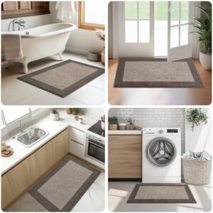 Machine Washable Kitchen Rug 24" x 67", Non Slip Kitchen Mat for Floor, Absorbent Entrance Runner Rug for Bedroom, Hallway, Bathroom, Door (Roll Packing) - Image 6