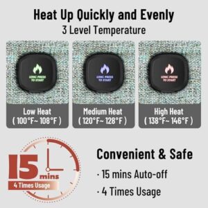 Cordless Heated Eye Mask for Dry Eyes, Eye Mask for Dry Eyes, Washable Eye Heating Pad, Electric Warm Eye Compress Moist Heat, Gifts for Women Men (Blue Grey) - Image 3