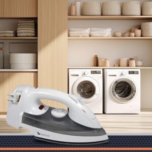 Newhouse Electric 120V 1200-Watt Retractable Cord Steam and Spray Iron NHIR-001-R, Retractable Cord, Self-Cleaning, ETL Certified Home Essential - Image 7