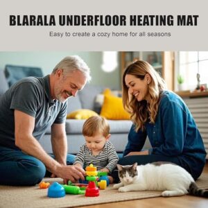 Electric Radiant Floor Heating System, 20 Sq.ft Electric Heated Floor Mats for Bathroom, Includes Programmable Thermostat, Heat Mat, Installation Monitor, and Temperature Sensors. - Image 2