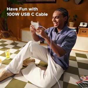 UGREEN Uno USB C to USB C Cable 100W Fast Charging Cable Type C Charging Cord with LED Display for iPhone 16/16 Plus/16 Pro/16 Pro Max/15, MacBook Pro/Air, iPad Pro/Air, Galaxy S24 Ultra 6.6FT Purple - Image 8