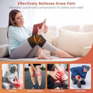 RENEO Electric Heating Pad for Knee Relief, Auto Shut-Off Wearable Knee Warmers Wrap, Elbow Heated Brace with Support, Discomfort Relief Gifts for Dad Mom Elders, 3 Heat Levels, Black - Image 2