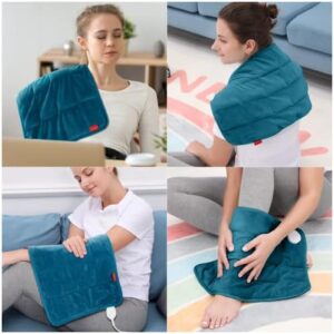 Comfytemp Weighted Heating Pad for Back & Cramps, Mothers Day Gifts, Birthday Gifts for Mom Dad Women Men, 2.2lb Electric Neck Shoulder Heat Pad for Pain Relief, FSA HSA Eligible, 2H Auto-Off, 12x24 - Image 8