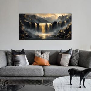 Waterfall Canvas Wall Art for Living Room - Mountain Art Wall Decor for Office - Modern Wall Art for Bedroom Size 20" x 40" - Image 4