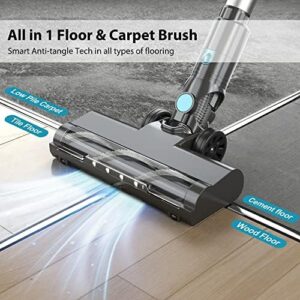 Cordless Vacuum Cleaner, 43Kpa Powerful Stick Lightweight Vacuum with LED Touch Display, 45 Mins Long Runtime, Self-Standing Brushless Motor Vacuum for Hard Floor Carpet Hair - Image 2