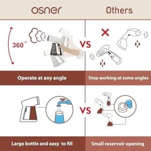 Osner Handheld Garment Steamer for clothes, 1450W Quick Heat Auto-trigger, Compact Travel Steamer, Clothes Steamer, Fabric Wrinkle Remover with Lint Brush Steam Nozzle (Black) - Image 9