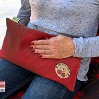 KOYA Naturals Heating Pad Microwavable - Cherry Pit/Stone/Seed Pillow Heat Pack for Neck, Muscles, Joints, Stomach Pain, Menstrual Cramps - Warm Compress Neck Wrap - Moist Heat Therapy (Henna Red)