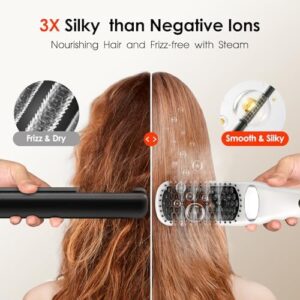 Steam Hair Straightener Brush - 3-in-1 13 Temperatures Straightening Comb - 3s Fast Heating, Nourish, Prevent Scalp Burn, Hair Protection, for Home Use and Travel, Gift for Women - Image 3