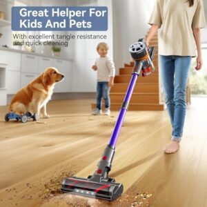 Belife S11 Cordless Vacuum Cleaner, 500W/45Kpa 50Mins Runtime Vacuum Cleaner for Home, Stick Vacuum with Charging Dock Station, Anti-Tangle Lightweight Vacuum for Pet Hair, Carpet, Hardwood Floor - Image 5