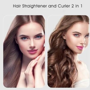 DORISILK Steam Hair Straightener and Curler Iron 2 in 1, Professional Salon Infrared Flat Iron Wide Tourmaline Ceramic Plate, Vapor Straighteners for Hair 450 Degrees Adjustable Temp, 2 Inch Black - Image 8