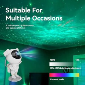 Star Projector Galaxy Night Light - Astronaut Space Projector, Starry Nebula Ceiling LED Lamp with Timer and Remote, Kids Room Decor Aesthetic, for Christmas & Birthdays - Image 4