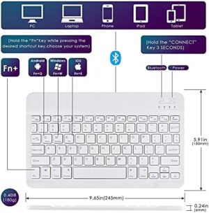DETUOSI iPad 9.7" Case with Keyboard for iPad Air 2/ Air 1, iPad Pro 9.7, iPad 9.7 inch 2017/2018 (5th/ 6th Gen), Detachable Wireless Keyboard + Multiple Angle Stand PU Leather Cover for iPad 9.7-inch - Image 4