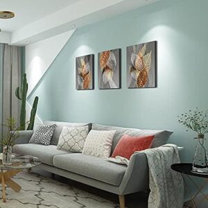 Canvas Wall Art For Living Room, Family Wall Decorations, Kitchen, Bathroom, Bedroom Modern Wall Decor Black Paintings Abstract Leaves Pictures Artwork Inspirational Home Decor 3 Pieces - Image 4